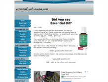 Tablet Screenshot of essential-oil-mama.com